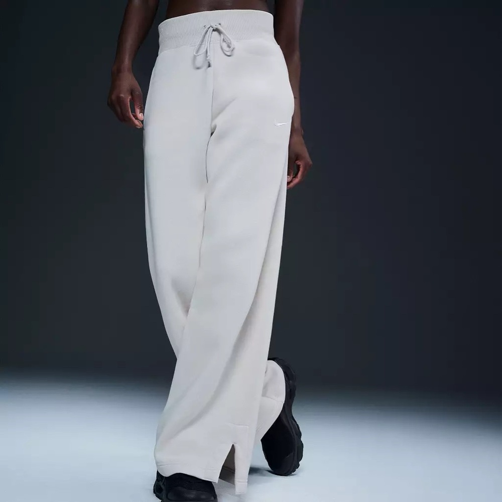 Nike Gray Track Pants Relaxed Fit Drawstring